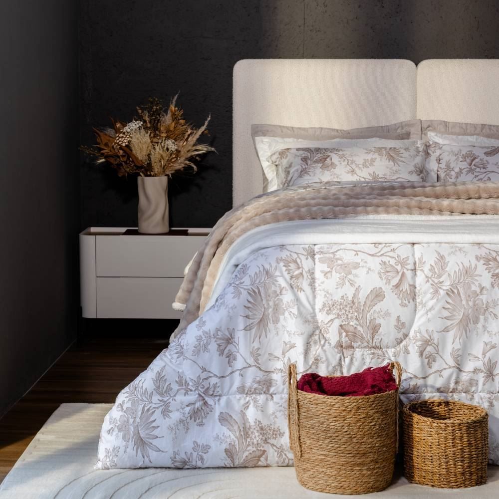 Edredom Queen Percal 180 Fios Buona Fortuna - Serena Cru