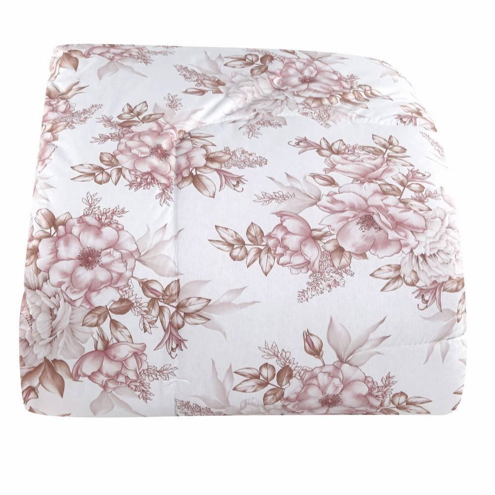 Edredom Queen Percal 180 Fios Buona Fortuna - Cecilia Rosa