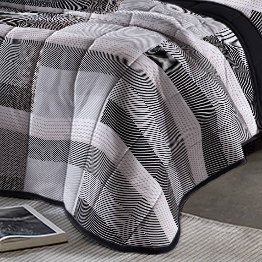Edredom Queen Comfort Plush Dupla Face Havan Casa - Kent Preto