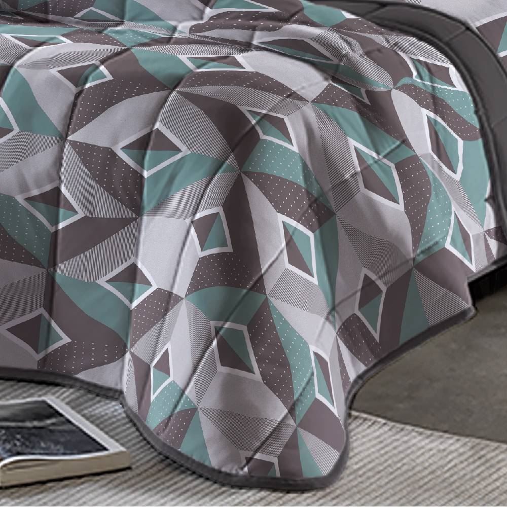 Edredom Queen Comfort Plush Dupla Face Havan Casa - Bruce Cinza