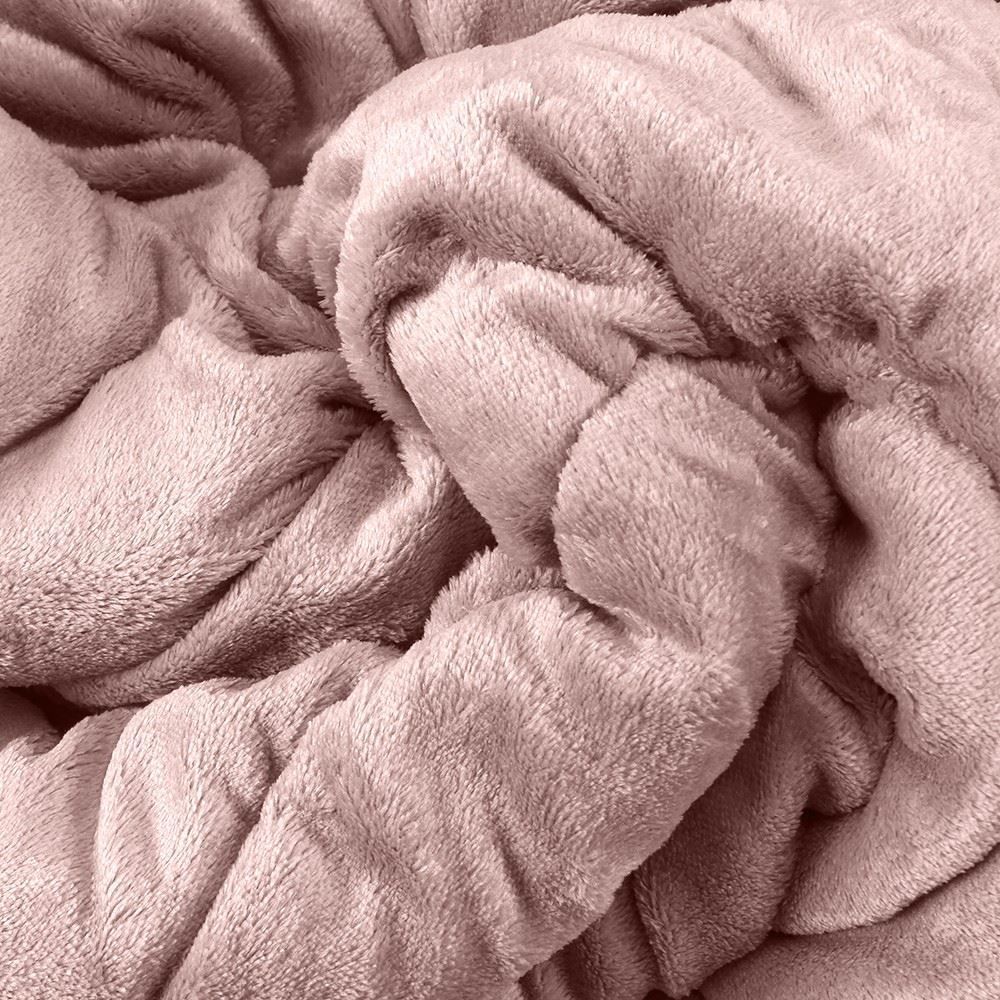 Edredom Queen Plush Inove Provence Havan Casa - Rosa Tule