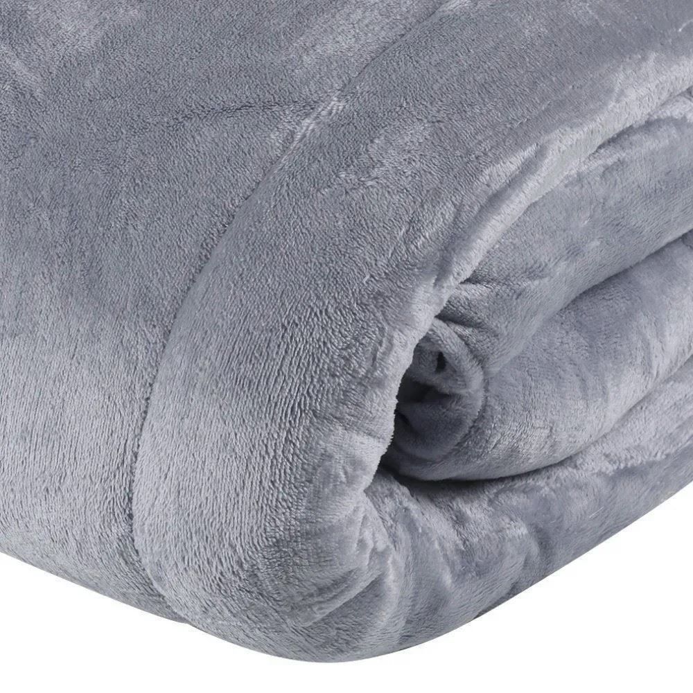 Edredom Solteiro 100% Poliéster Plush Provence Havan Casa - Cinza