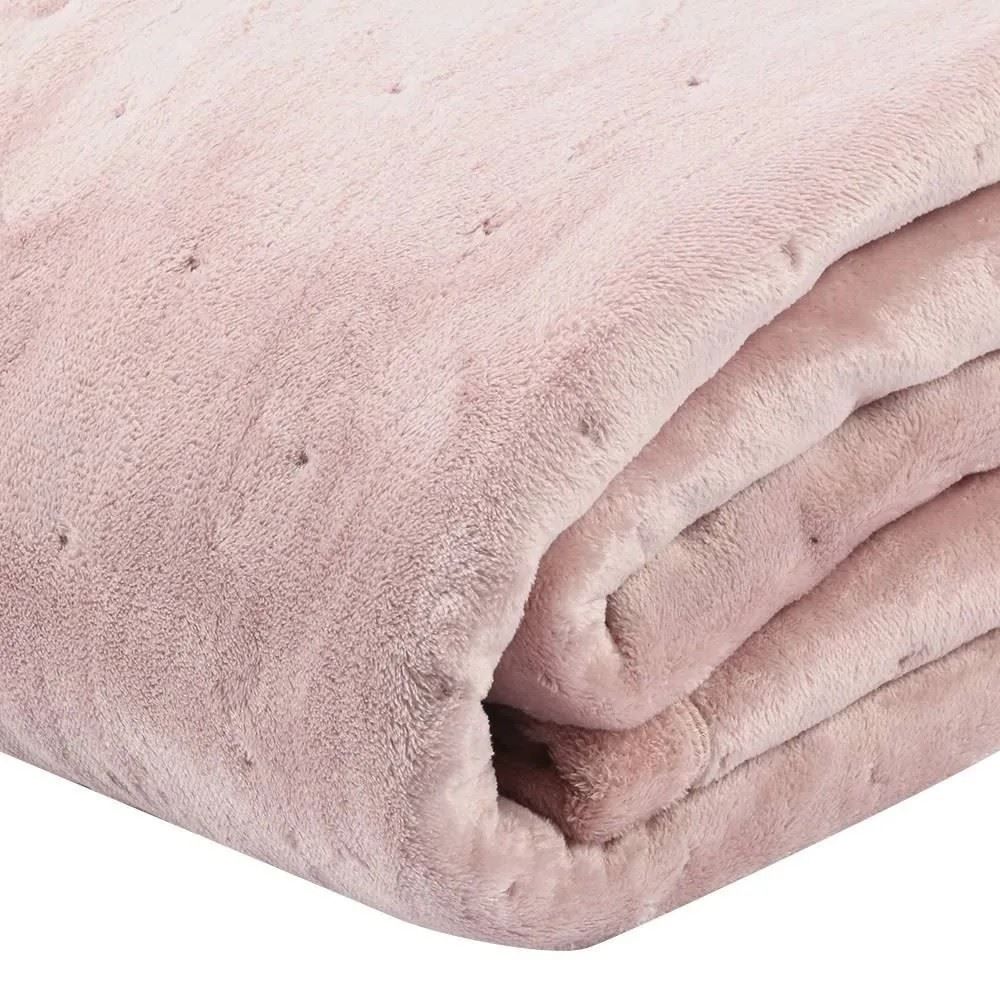 Edredom Solteiro 100% Poliéster Siena Ultraplush Havan Casa - Rosa Tule