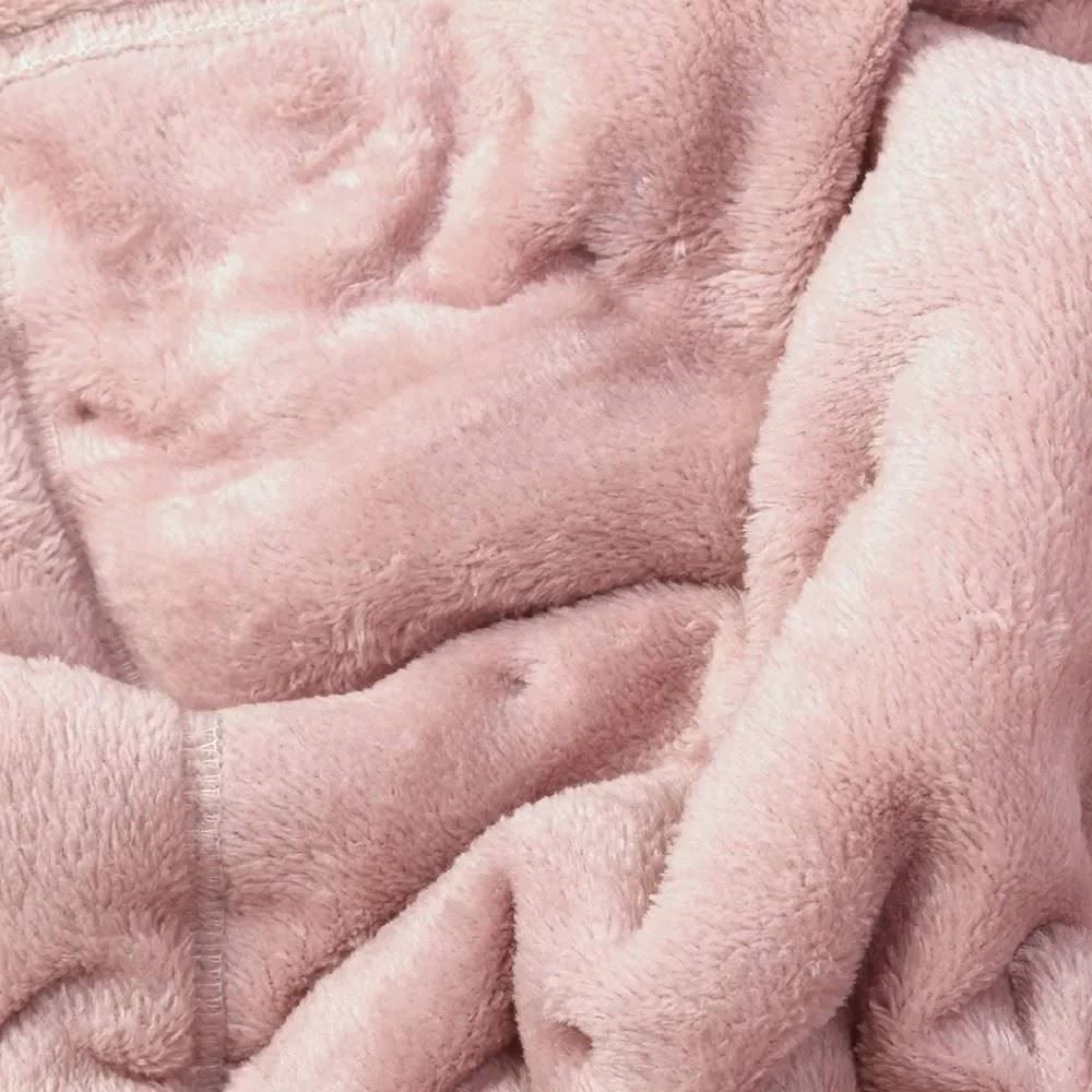 Edredom Solteiro 100% Poliéster Siena Ultraplush Havan Casa - Rosa Tule