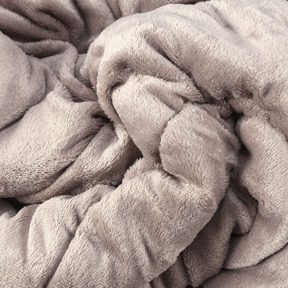 Edredom Solteiro Plush Inove Provence Havan Casa - Taupe