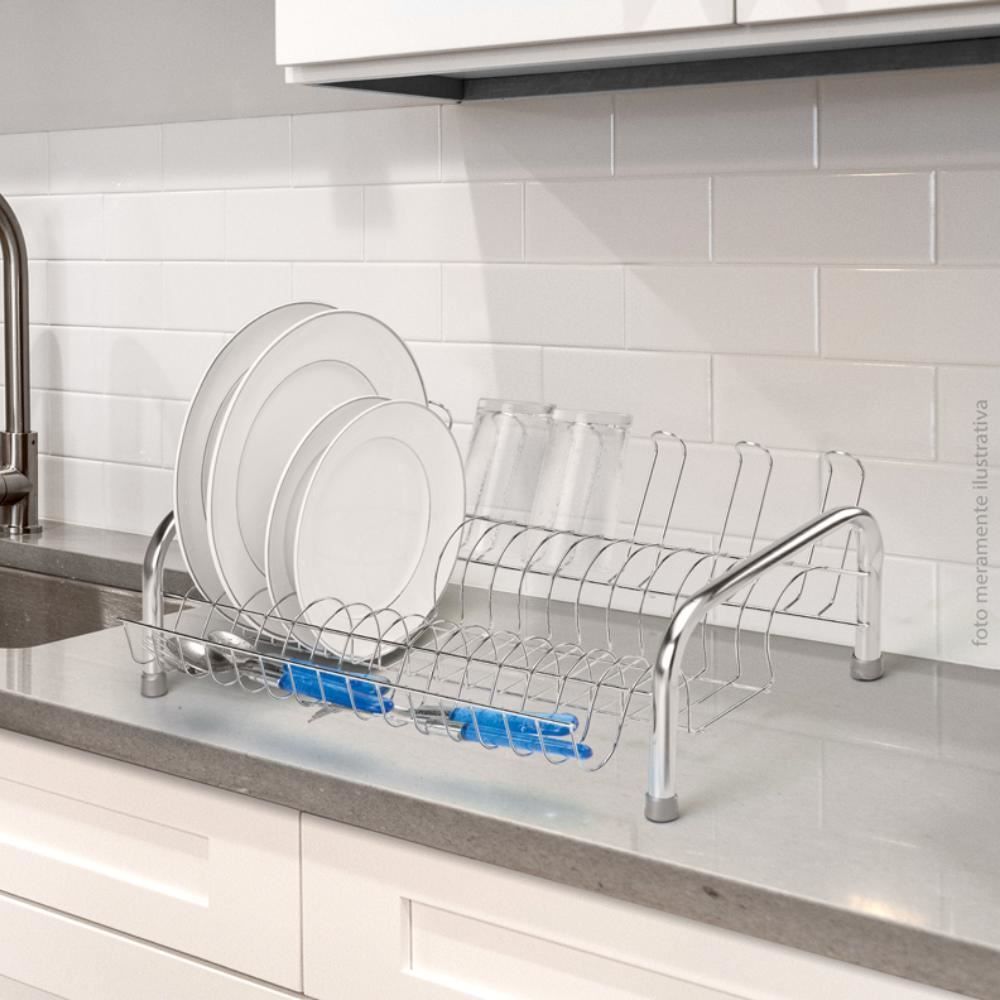 Escorredor De Louças Pratik Arthi - Aço Inox