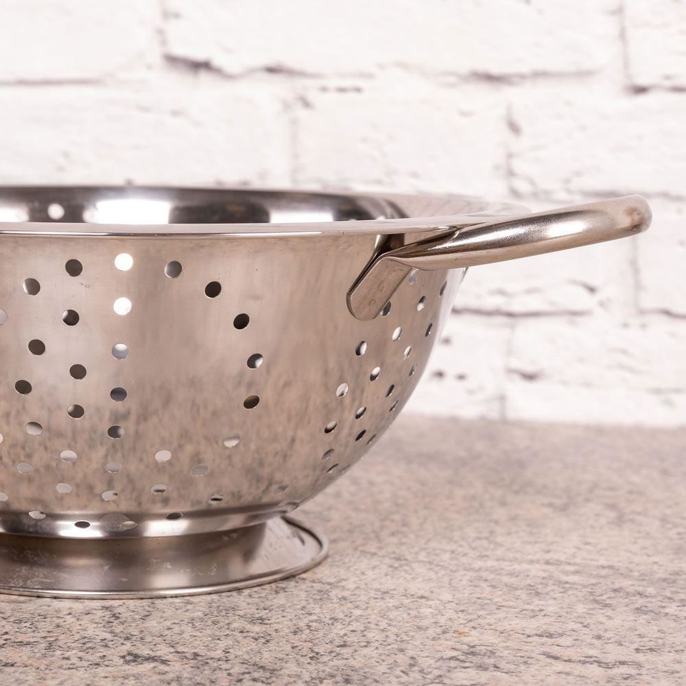 Escorredor De Macarrão Mallana 24 Cm - Aço Inox