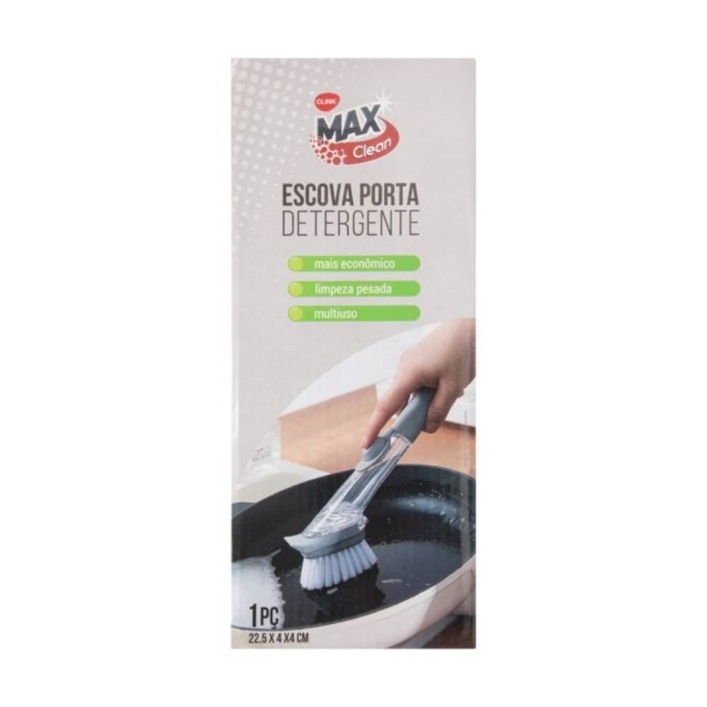 Escova com Porta Detergente 22,5 cm Clink - Cinza