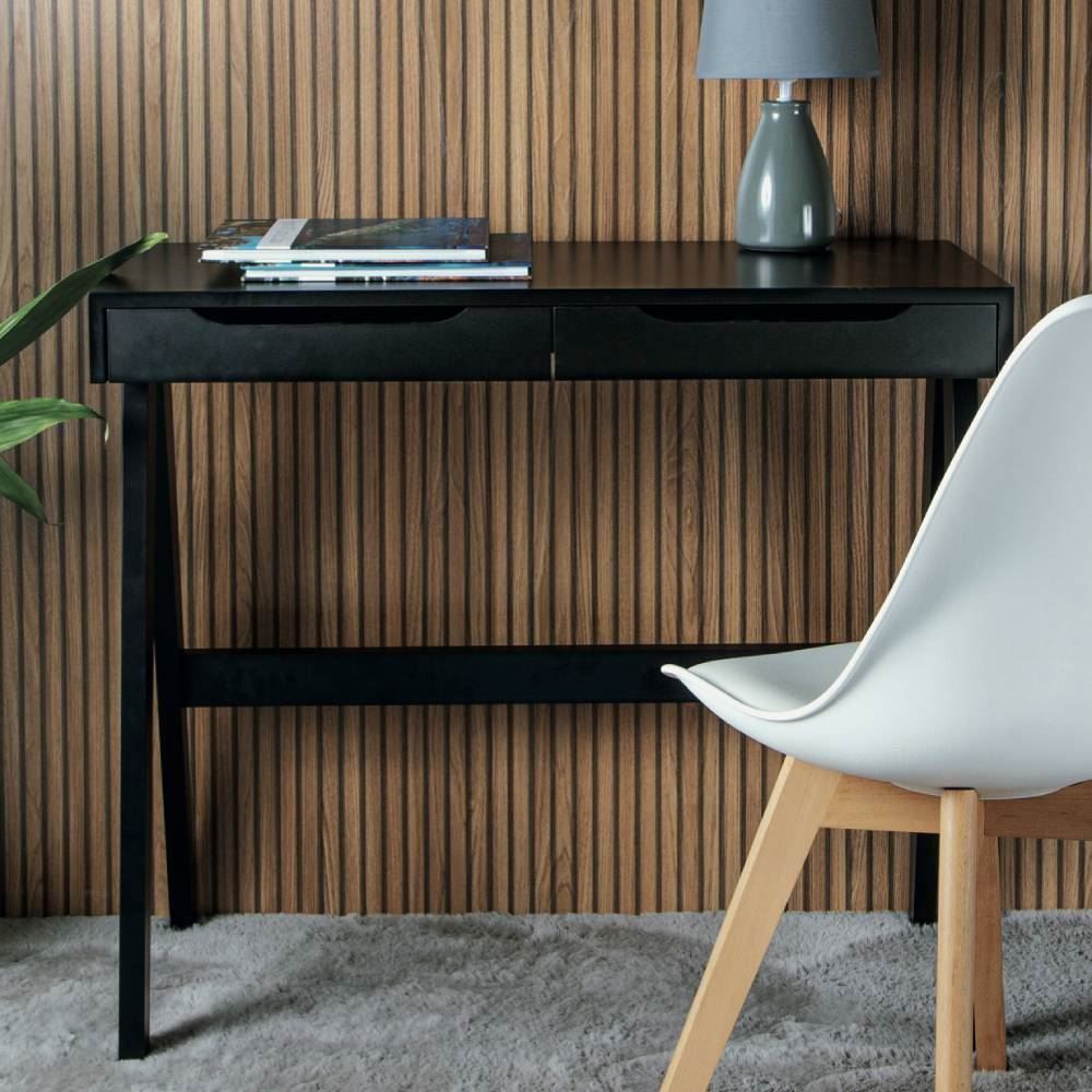 Escrivaninha Em Mdf Com 2 Gavetas Havan Casa - Preto