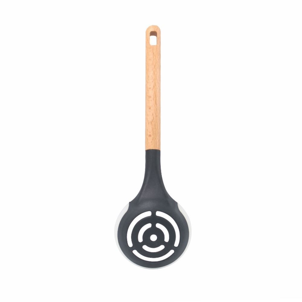 Escumadeira Com Cabo De Madeira Havan Casa 34,5 Cm - Preto