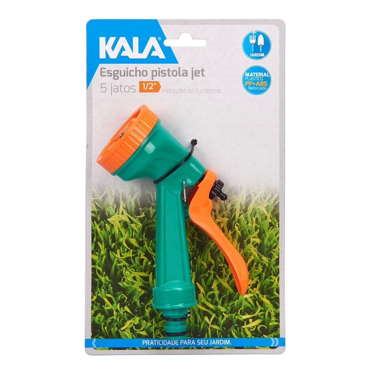 Esguicho para Jardim Encaixe Rápido 5 Jatos 1/2'' Kala - Verde