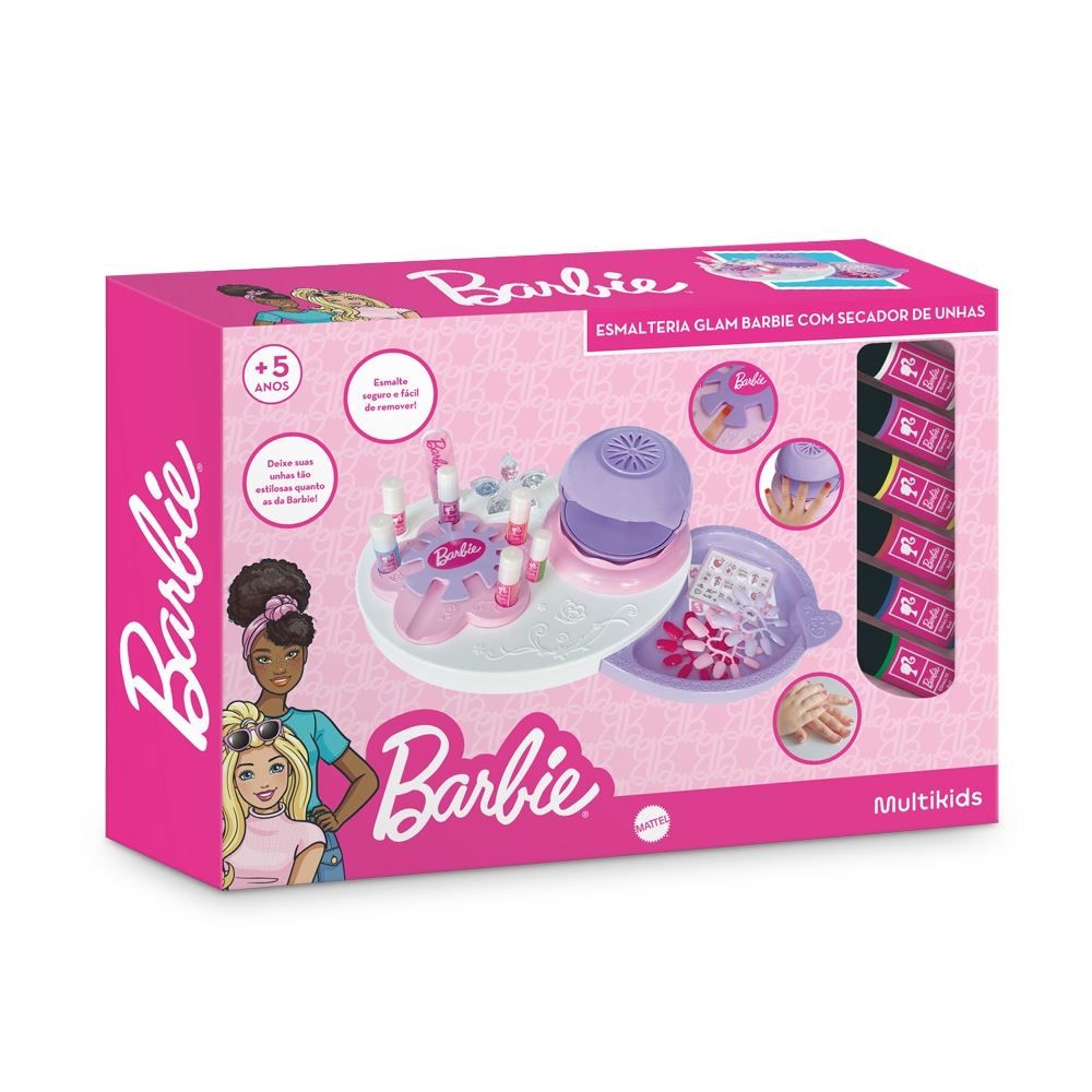 Esmalteria Glam Barbie Com Secador De Unhas