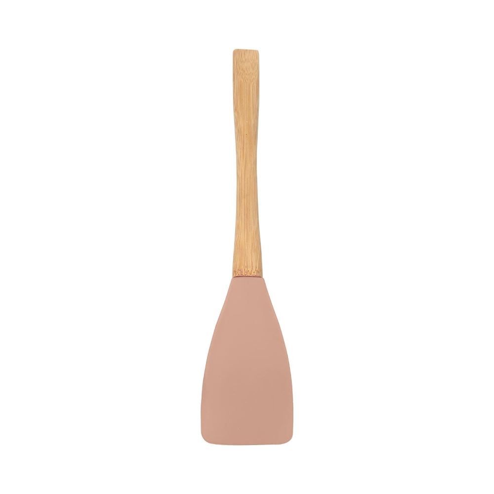 Espátula De Silicone Com Cabo De Bambu Havan Casa - Marrom Rosado