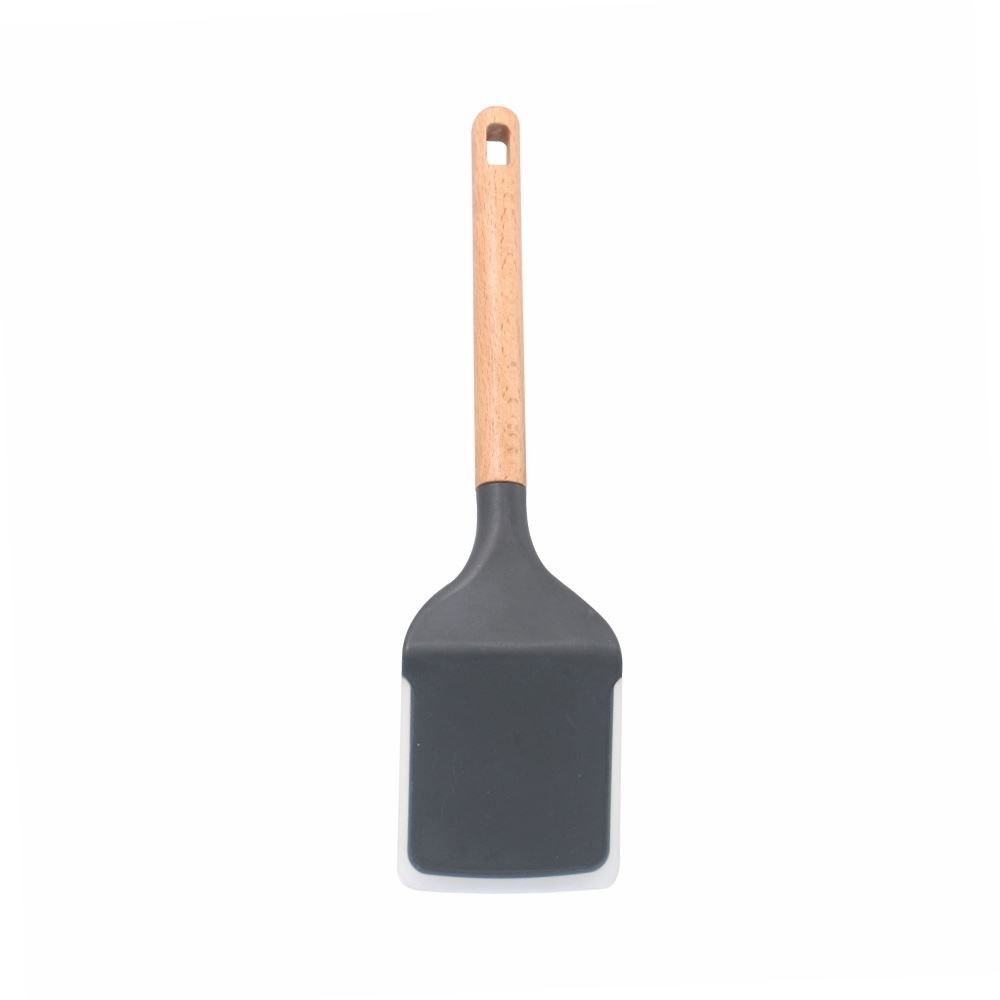 Espátula De Silicone Com Cabo De Madeira Havan Casa 34 Cm - Preto