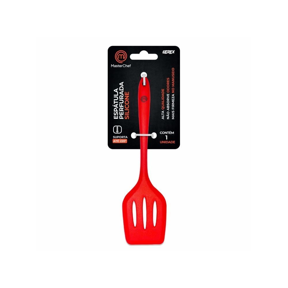 Espátula Perfurada Masterchef - Vermelho