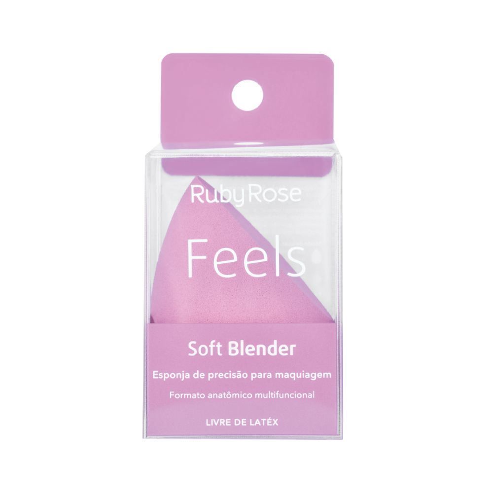 Esponja Para Maquiagem Feels Soft Blender Ruby Rose - Rosa