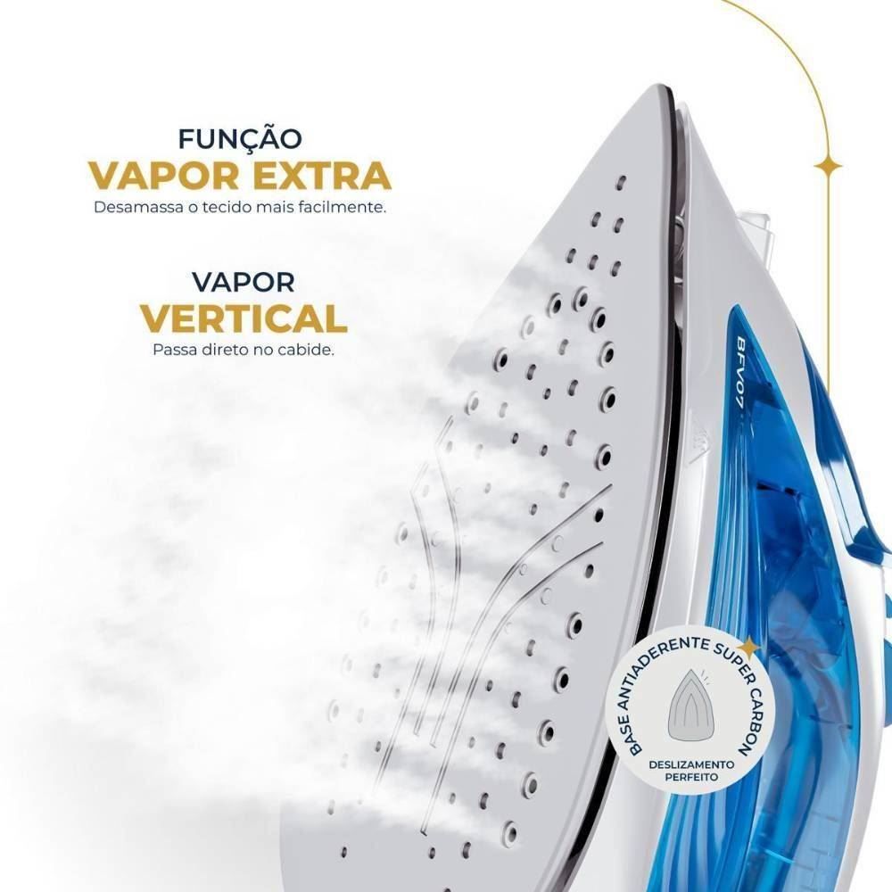Ferro de Passar a Vapor Britânia 210ml Antiaderente BFV07