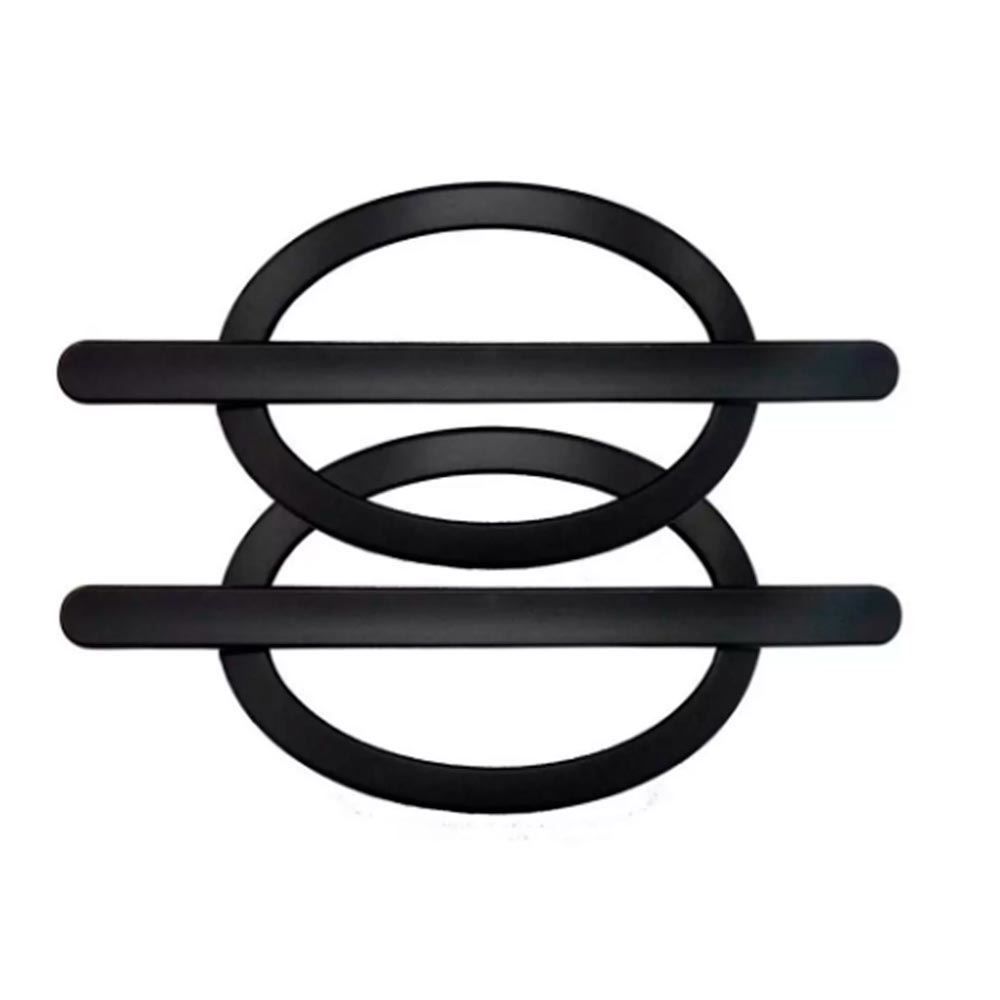 Fivela Oval Fosco  - Preto Fosco