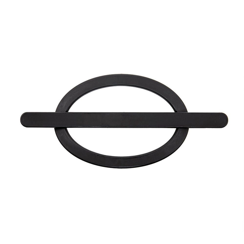 Fivela Oval Fosco  - Preto Fosco