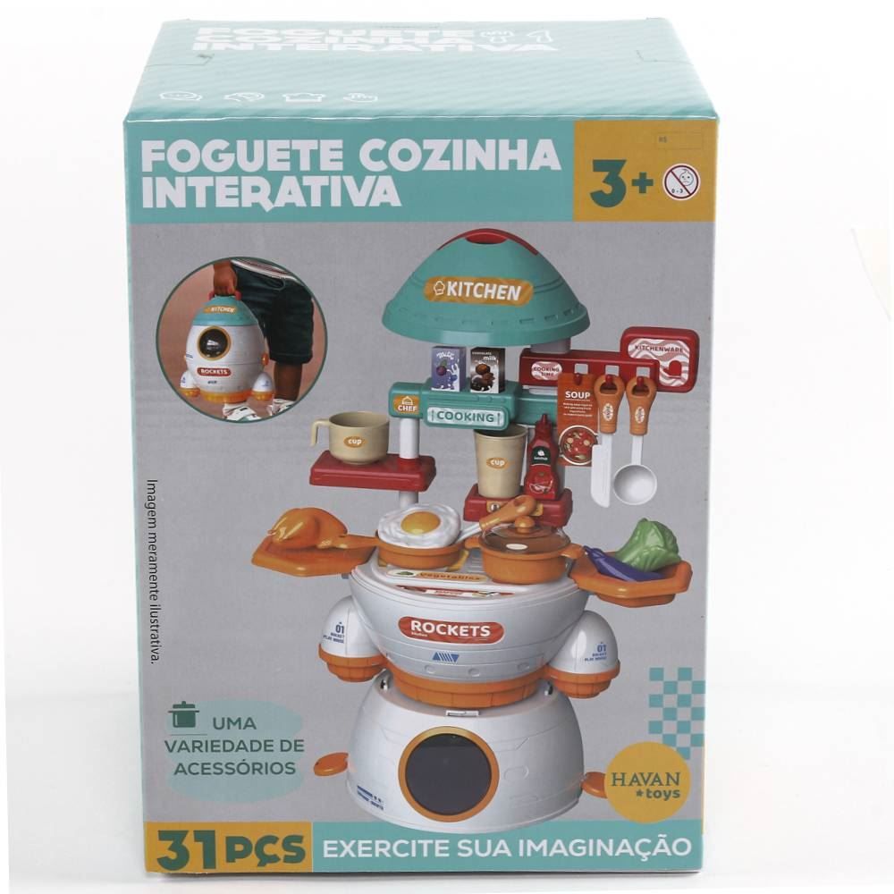 Foguete Cozinha Interativa E Acessórios Havan Toys - HBR0665