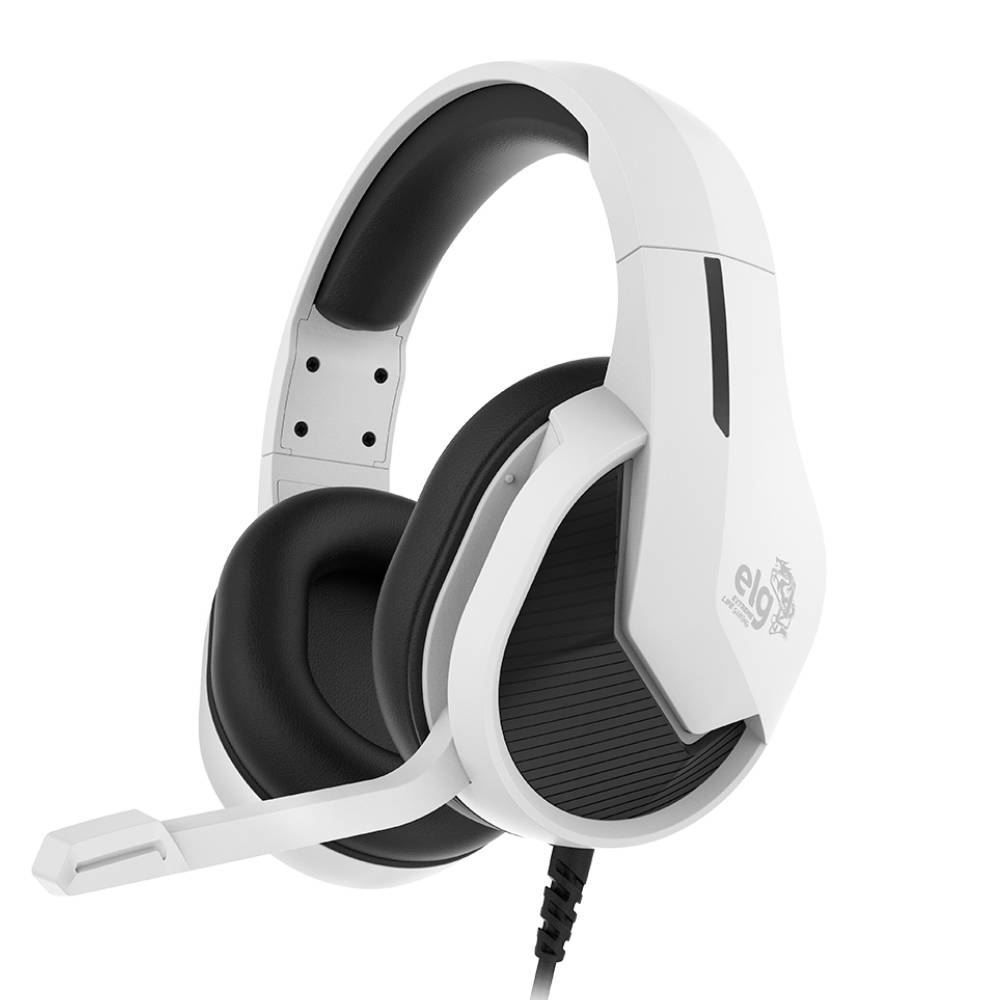 Fone De Ouvido Headset Gamer Falkor Elg - Branco/Preto 