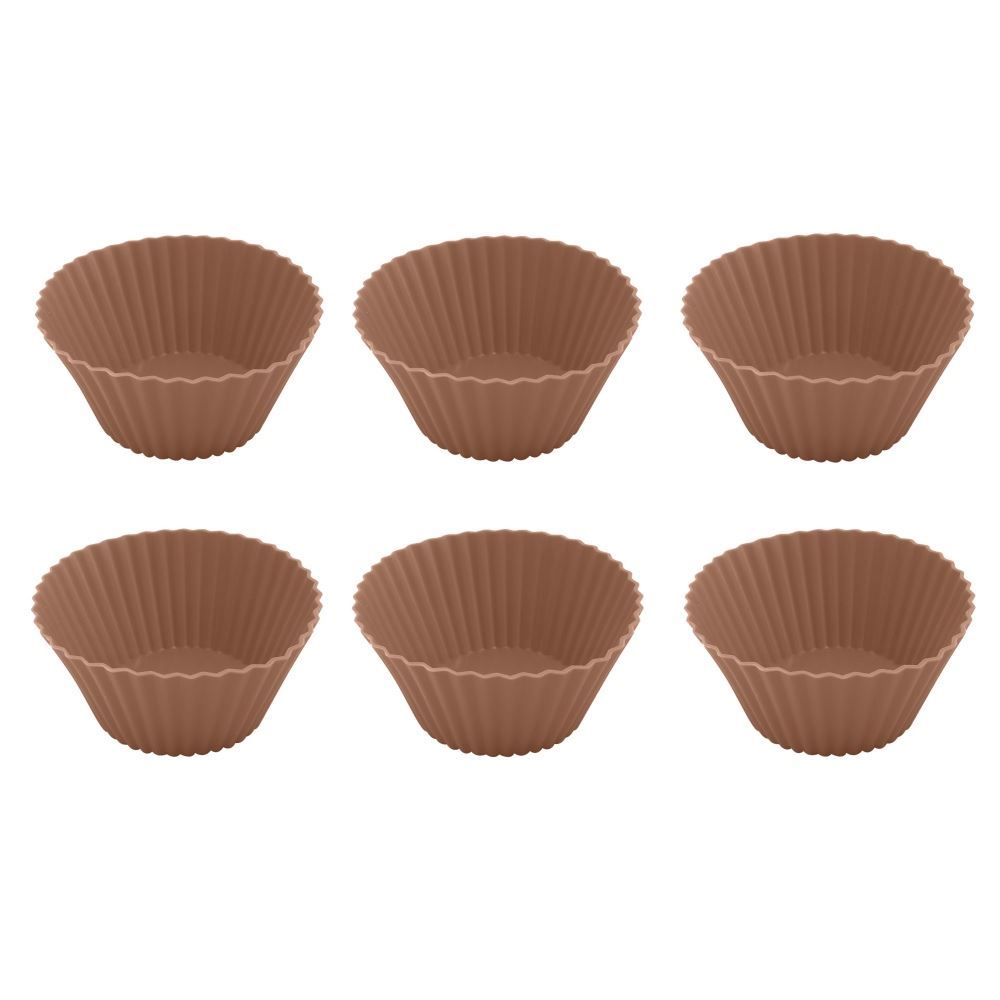 Forma de Cupcake 6 Peças Basic Havan Casa - Mocha Mousse