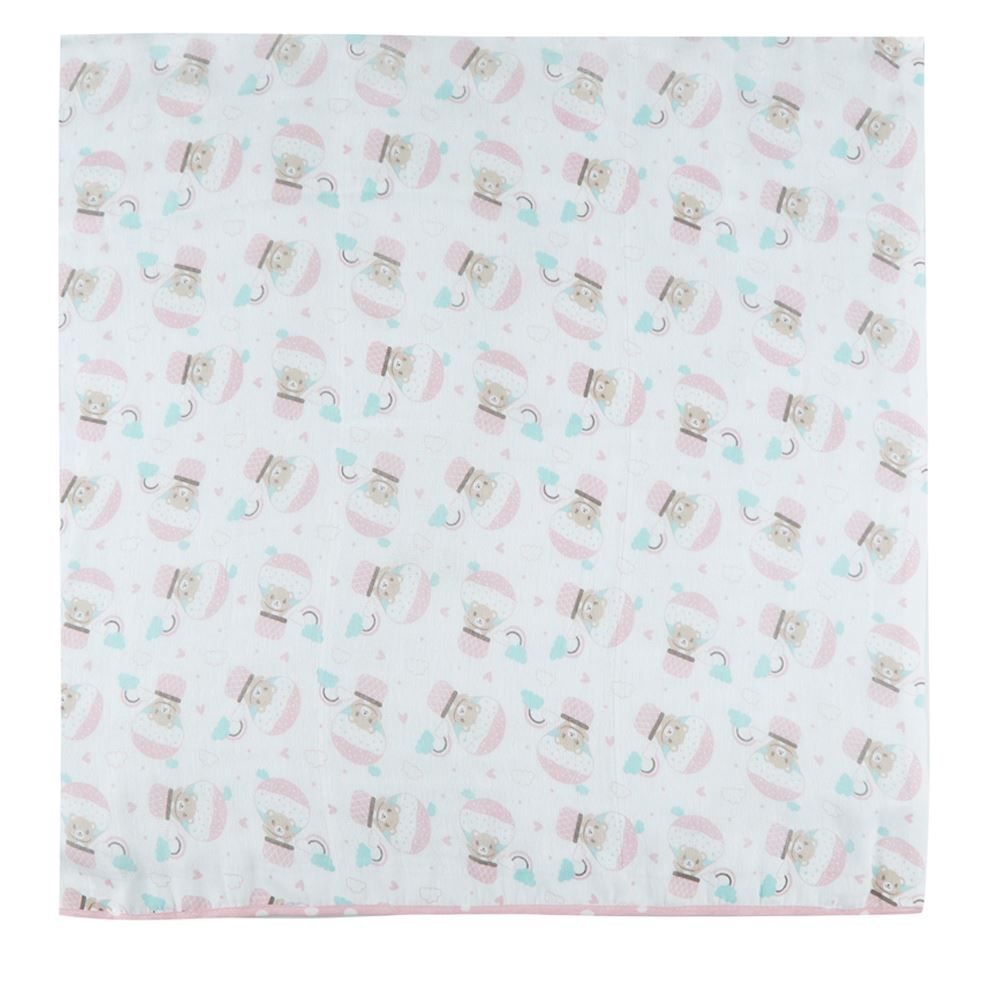 Fralda Estampada Com 3 Peças Havan Baby - Ursinha Rosa