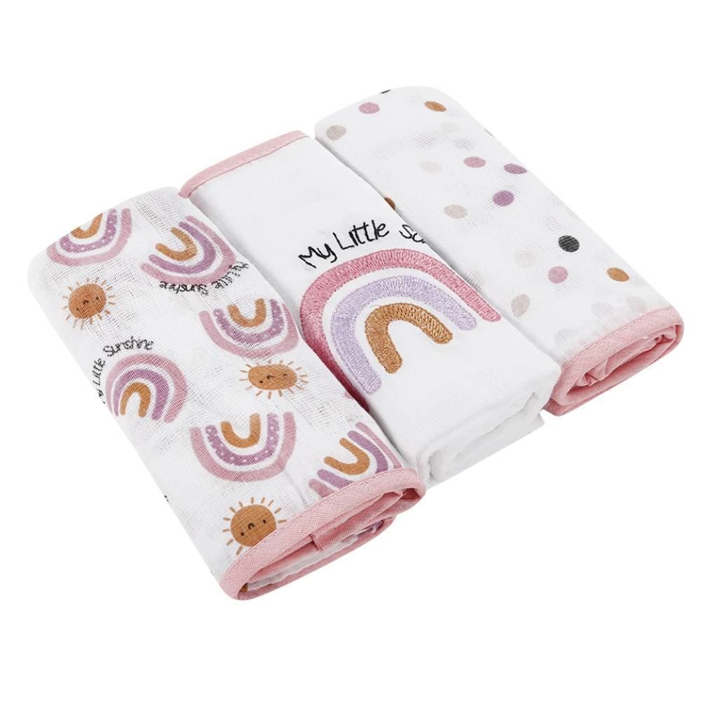 Fralda Estampada Com 3 Peças Havan Baby - Arco-Íris