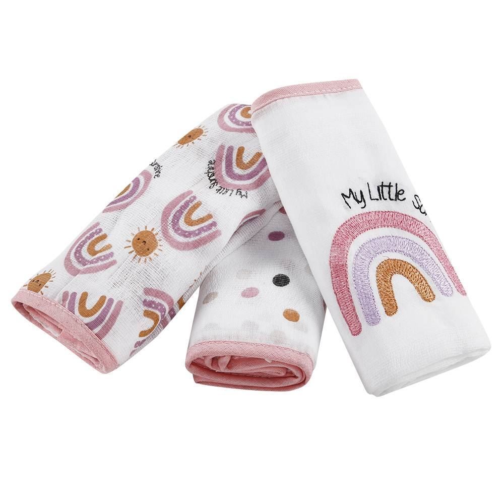 Fralda Estampada Com 3 Peças Havan Baby - Arco-Íris