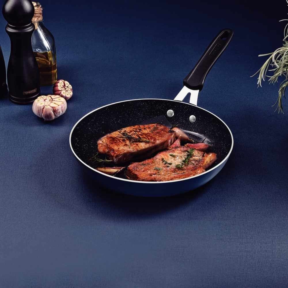 Frigideira Alumínio Com Revestimento Cerâmico De Indução Tunis Tramontina 1,6 Litros - Azul Mediterrâneo