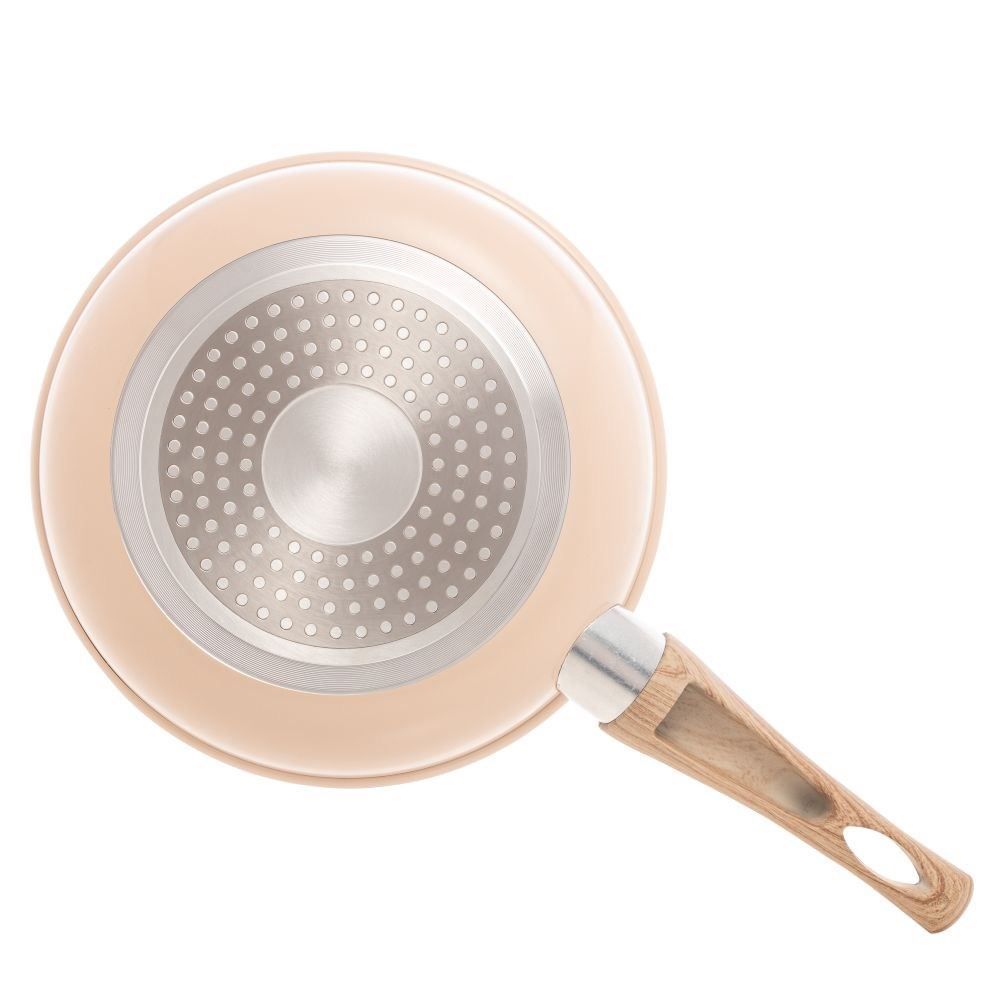 Frigideira De Alumínio Com Revestimento Cerâmico De Indução Lyor 1,5 Litros - Bege