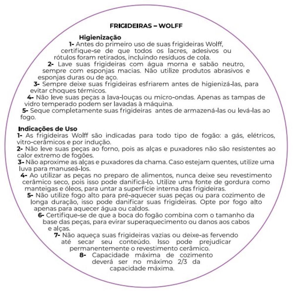 Frigideira De Indução Com Revestimento Cerâmico Granilite Wolff 20Cm - Preto