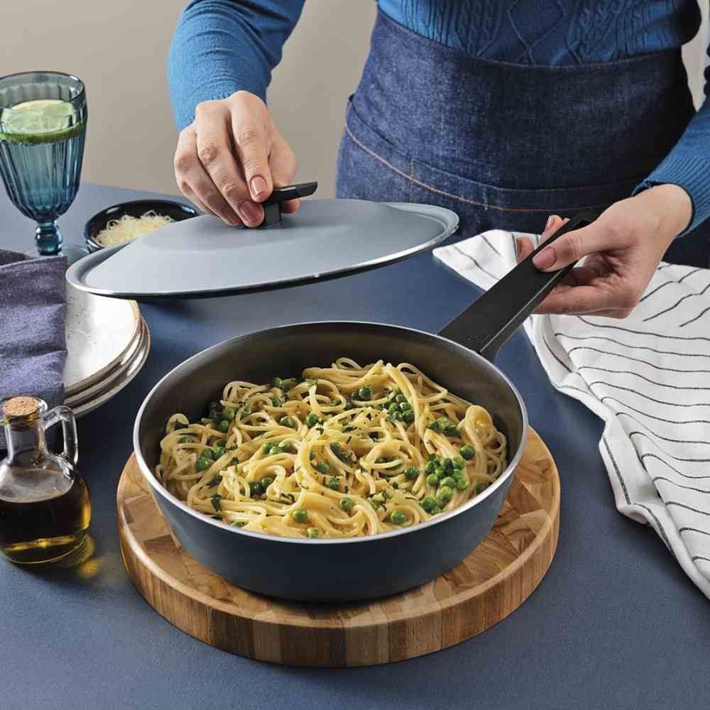 Frigideira Funda Com Tampa Spezia Tramontina 24Cm - Azul Ardosia