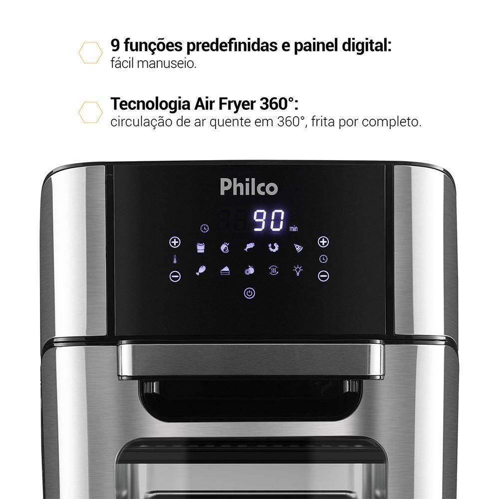 Fritadeira Air Fryer 12 Litros 4 em 1 Oven Philco PFR2200P