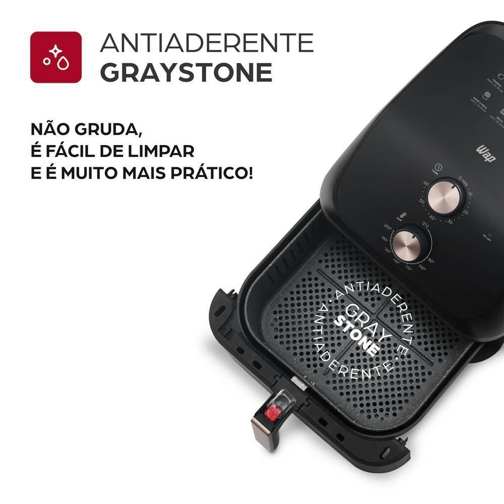 Fritadeira Air Fryer Wap WAFM9 9L Cesto Quadrado e Amplo 1900W