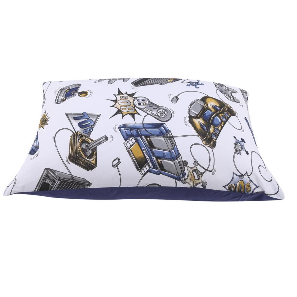 Fronha Avulsa Infantil Malha Estampada Havan Casa  - Play Marinho