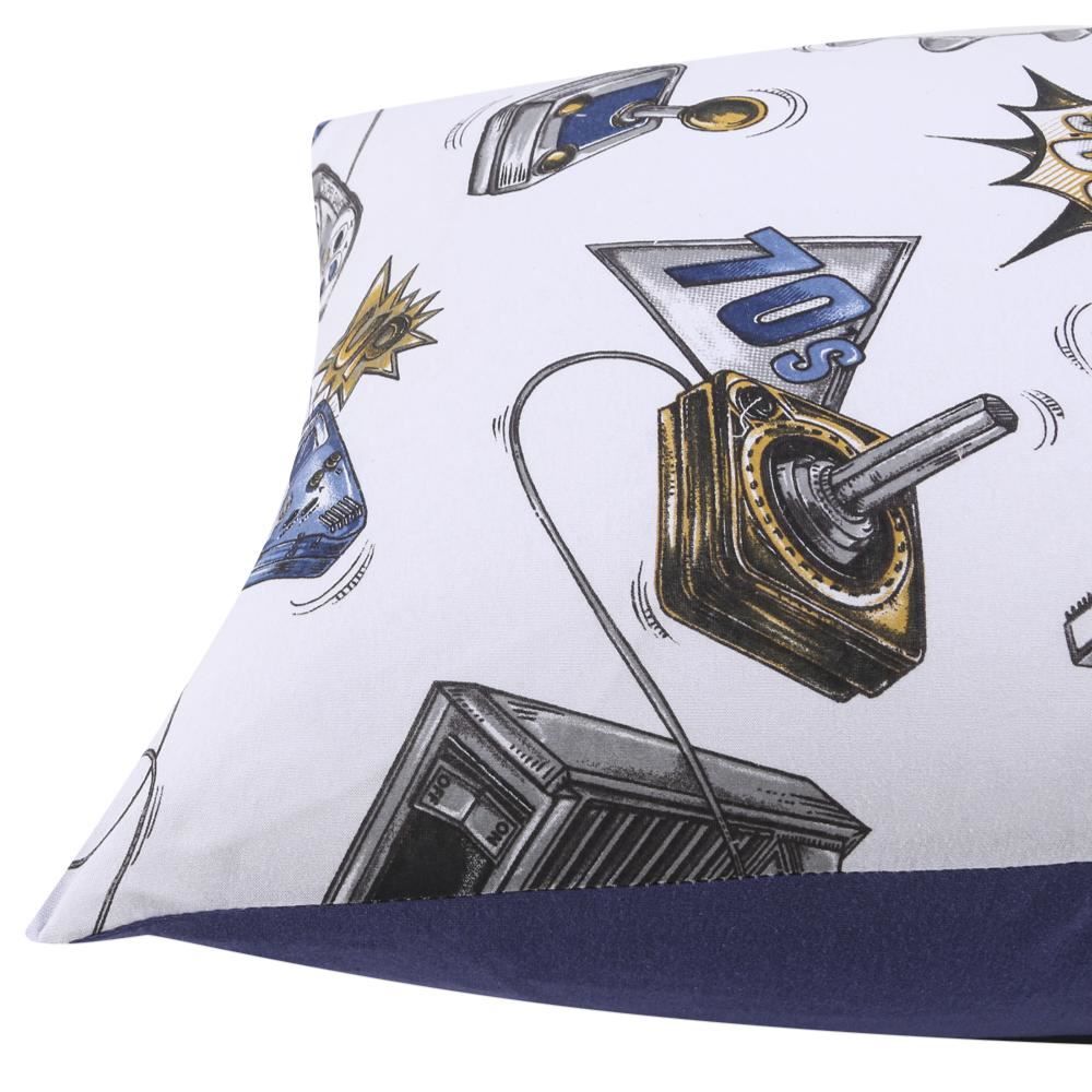 Fronha Avulsa Infantil Malha Estampada Havan Casa  - Play Marinho