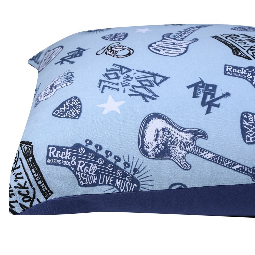 Fronha Avulsa Malha Estampada Havan Casa - Rock/Azul Denim