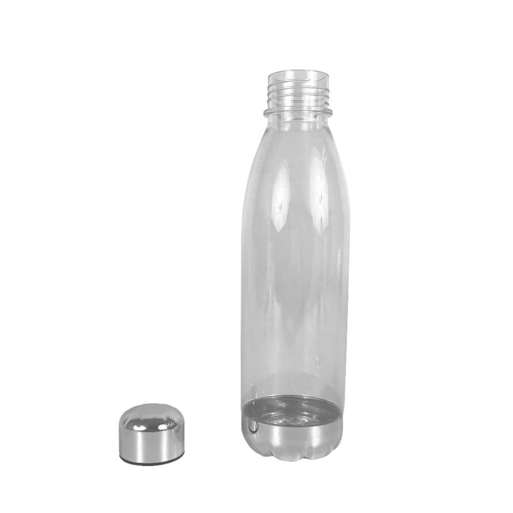 Garrafa De Água Com Tampa Cromada Havan Casa 600Ml - Transparente