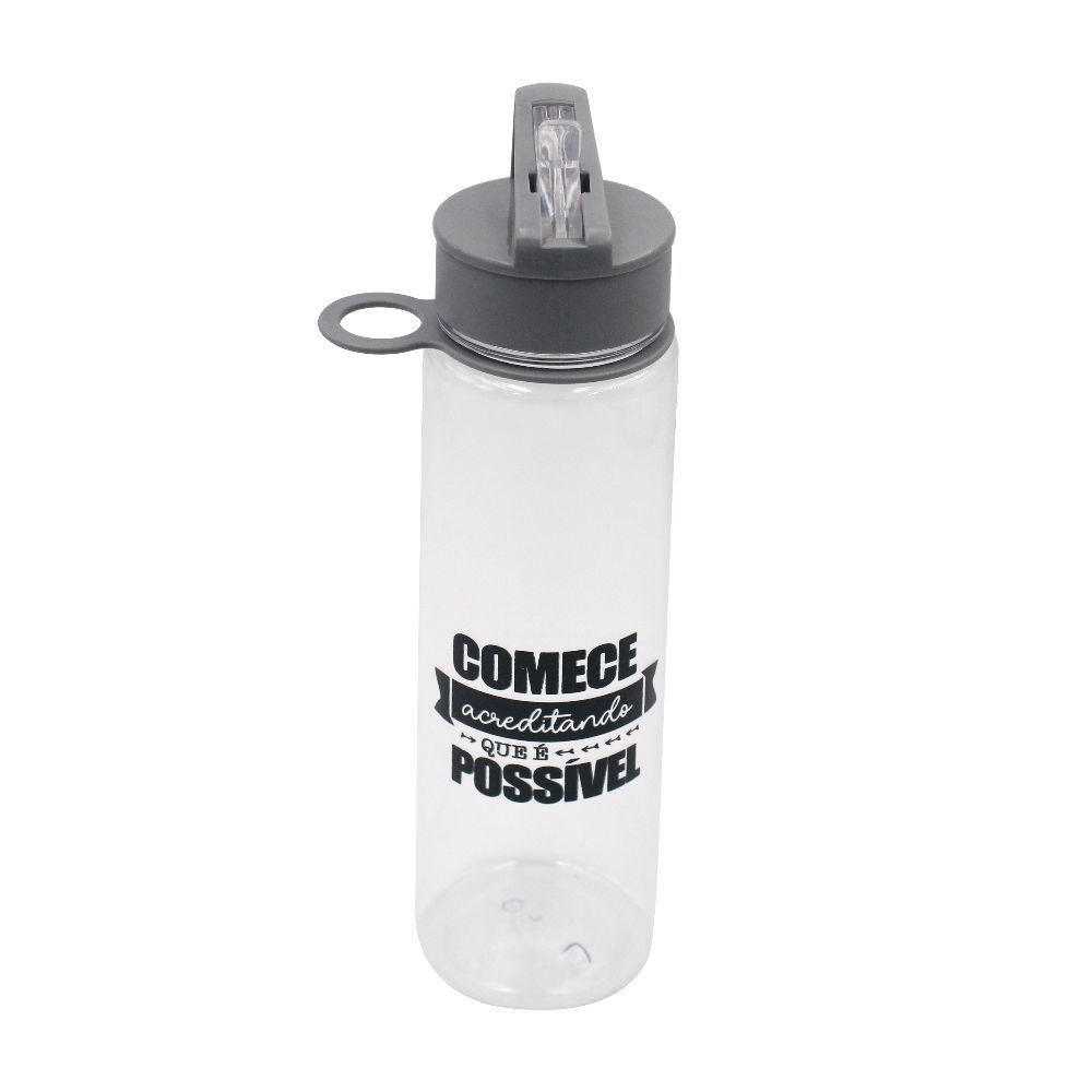 Garrafa De Água Estampada Havan Casa 700Ml - Cinza