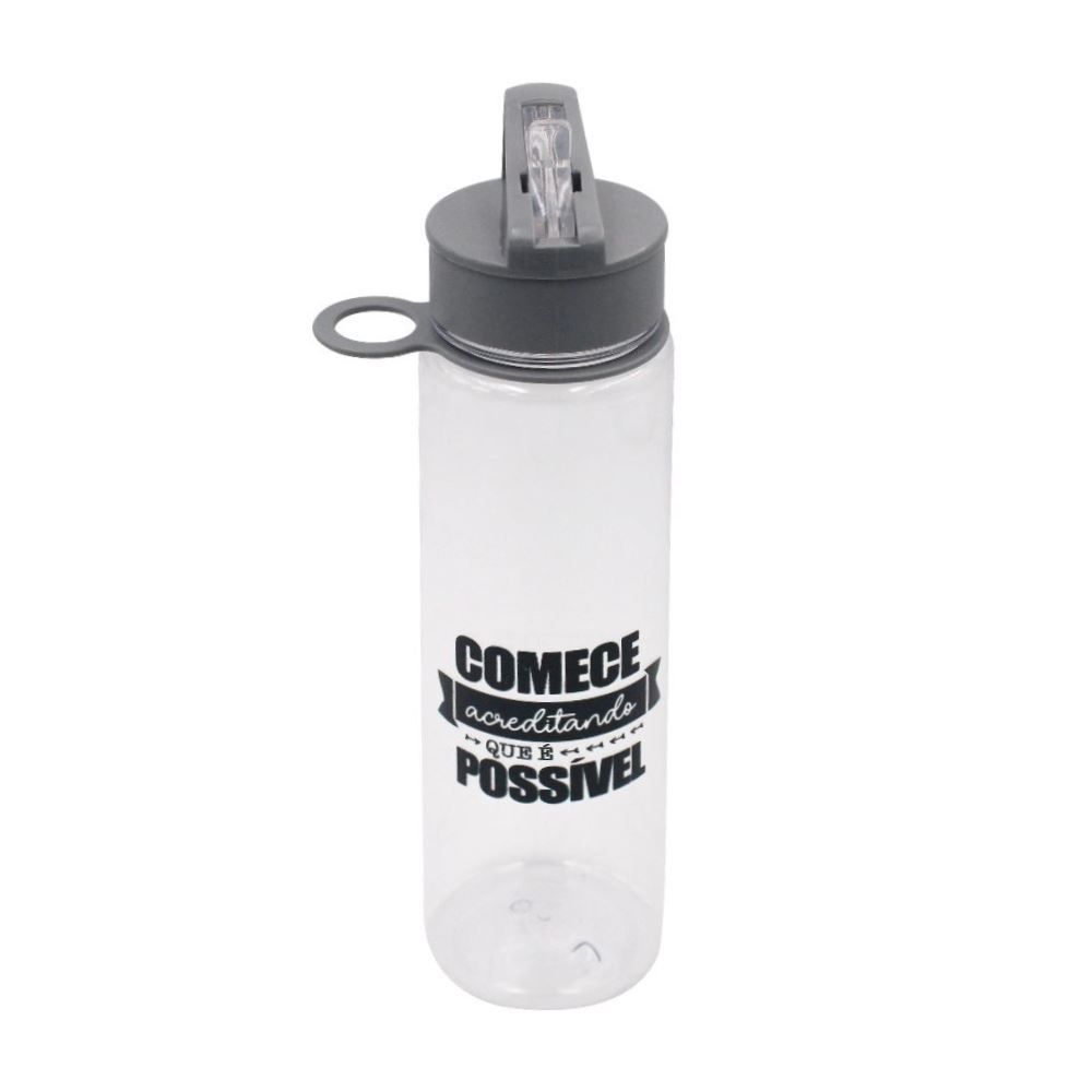 Garrafa De Água Estampada Havan Casa 700Ml - Cinza