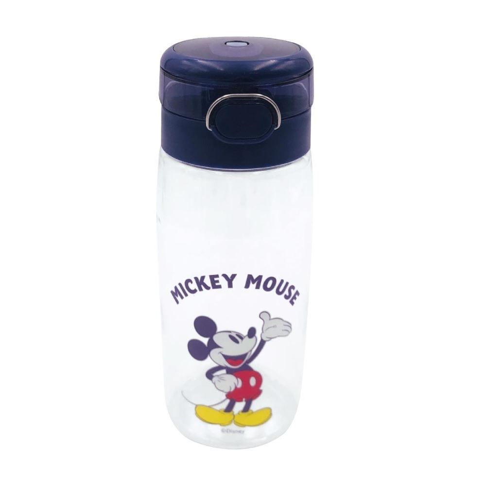 Garrafa De Água Plástico Mickey Mouse Disney 600 Ml - Transparente e Azul