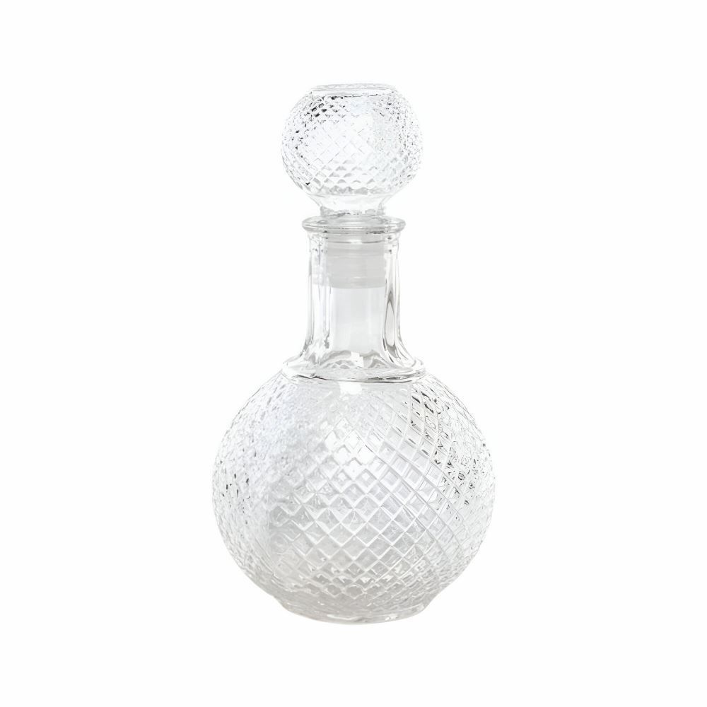 Garrafa De Licor Redonda Vidro Havan Casa 1 Litro - Transparente