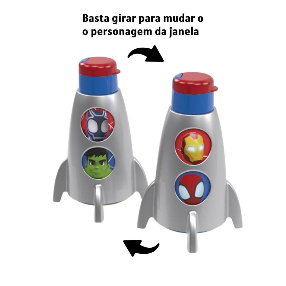 Garrafa Infantil Foguete Spidey Plasútil - 320ml