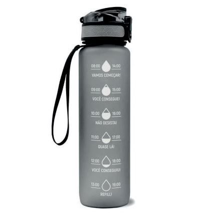 Garrafa Squeeze C/ Marcadores 1L - CINZA CLARO