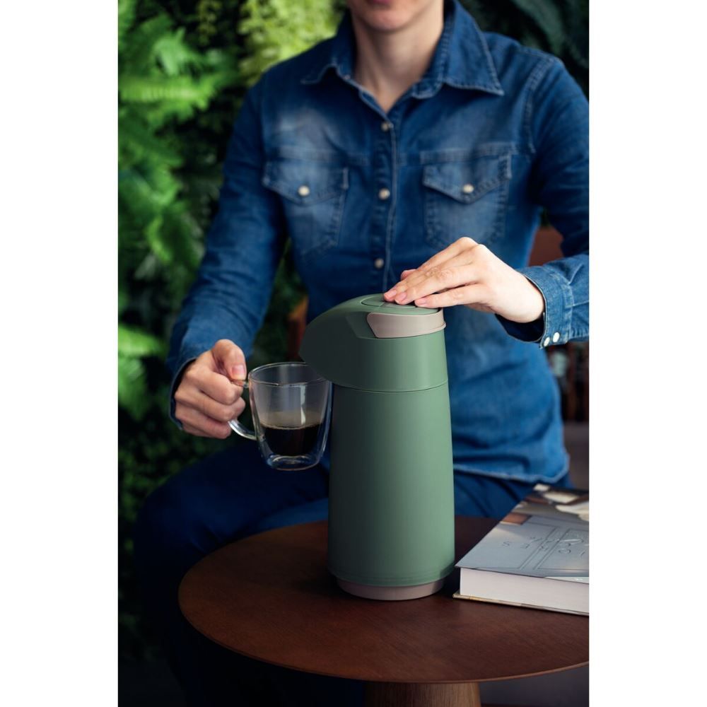 Garrafa Térmica Com Bomba Tramontina 1 Litro - Verde