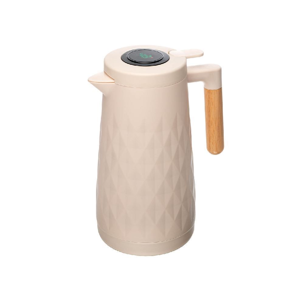 Garrafa Térmica Com Termômetro New Diamond Lyor 1 Litro - Branco