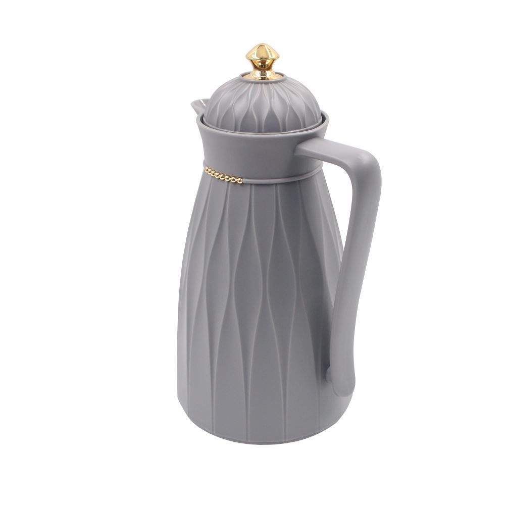 Garrafa Térmica Com Topo Dourado Havan Casa 1 Litro - Cinza