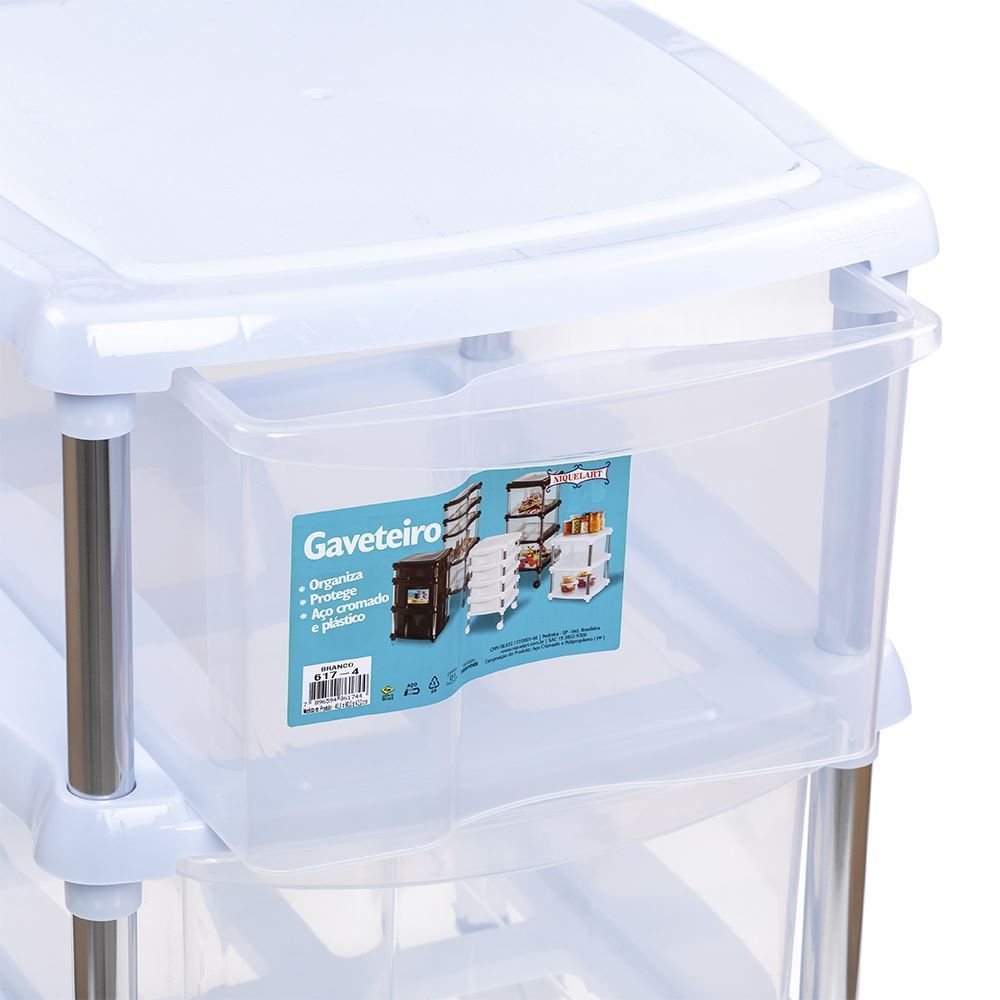 Gaveteiro De 2 Gavetas Com Rodízios Niquelplast - 6174