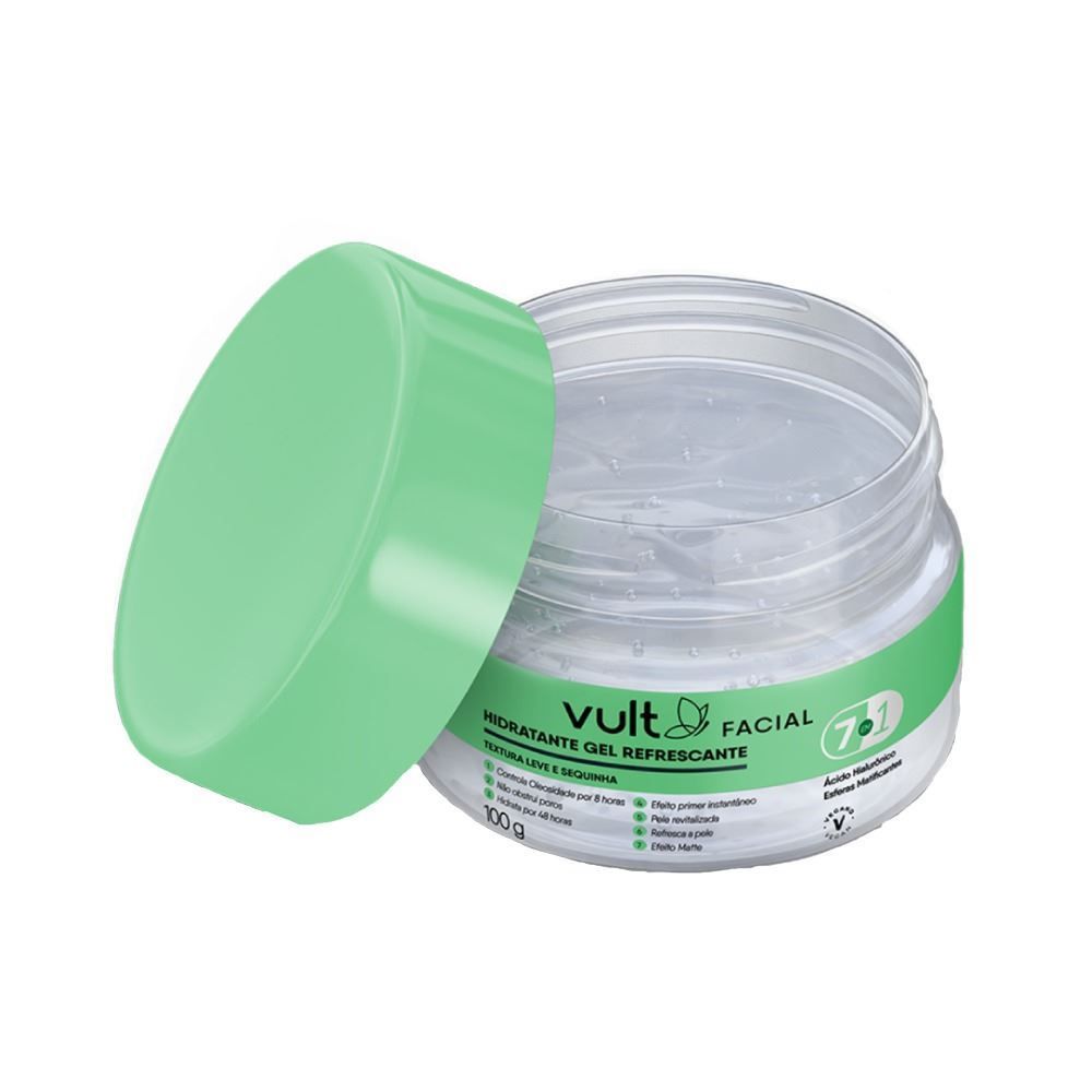 Gel Hidratante Facial 7 Em 1 Vult 100G  - Gel Refrescante